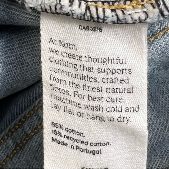 KOTN Shorts Size 2 Antifit Light Wash Relaxed Jean Denim - Picture 7 of 7